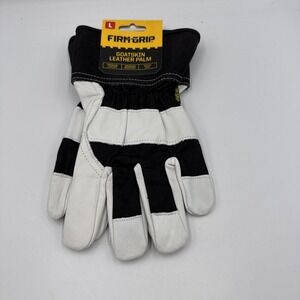 FIRM GRIP 65053 GOATSKIN LEATHER PALM GLOVE, SOFT ABRASION RESISTANT "LARGE"